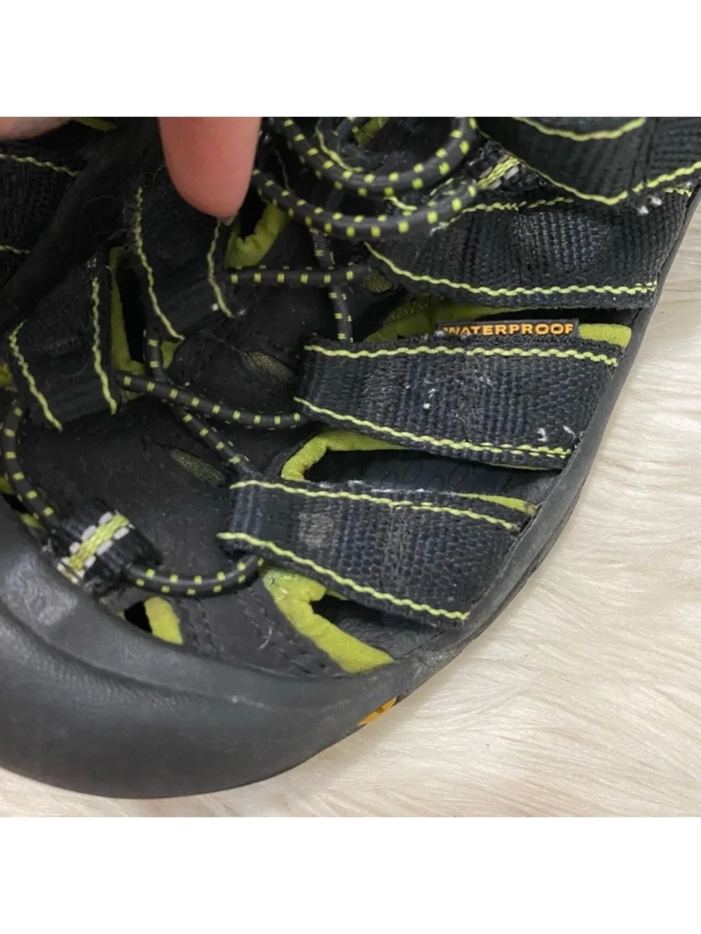 Keen Kids Black Green Newport Sandals Hiking Outdoors Boys Girls Unisex US 3